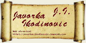 Javorka Ikodinović vizit kartica